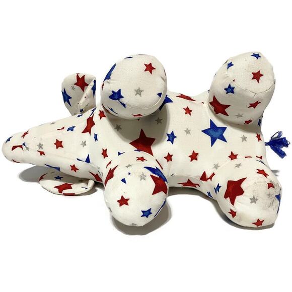 Patriotic Elephant Plush Red White and Blue Stars 16  x 12 - Picture 5 of 7
